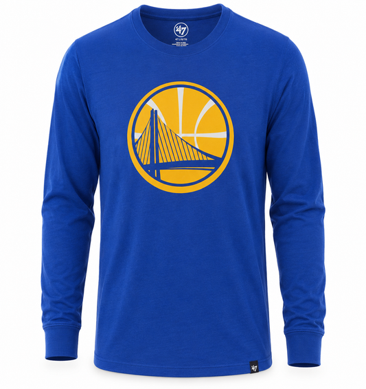 Men's Golden State Warriors Super Rival Long Sleeve Tee By ’47 Brand