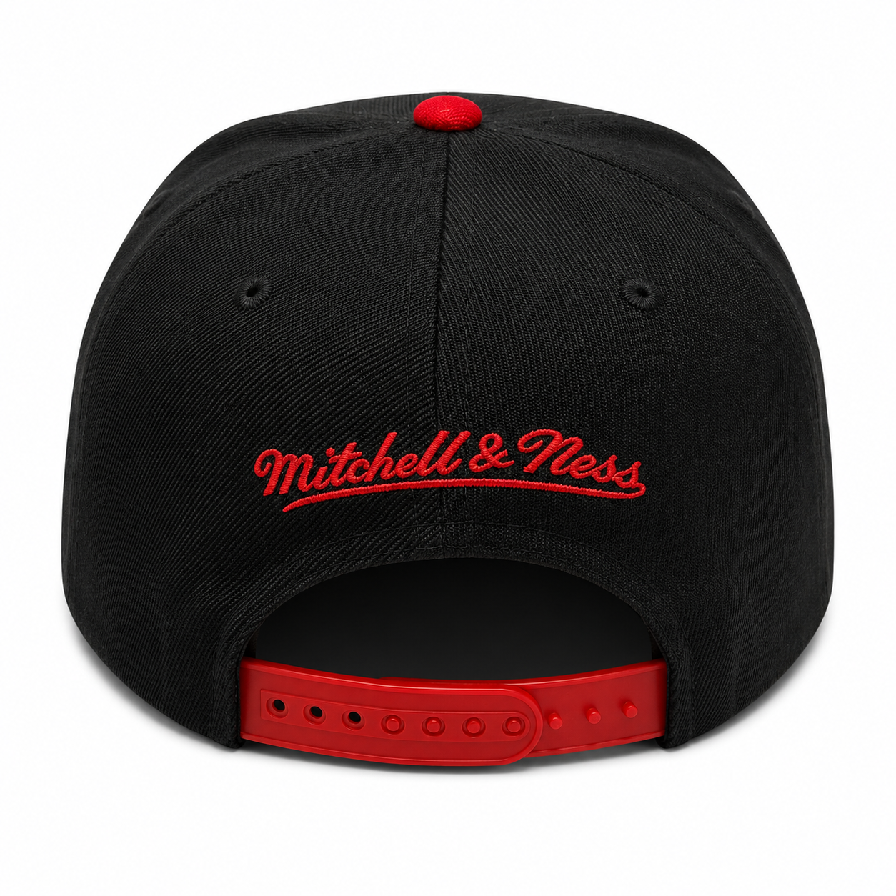 Men's Mitchell & Ness Black/Red Houston Rockets Hardwood Classics Snapshot Adjustable Snapback Hat