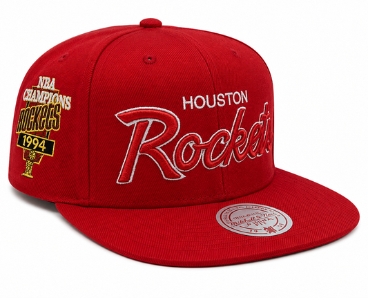 Men's Houston Rockets Mitchell & Ness Champ Year Trophy Snapback Hat