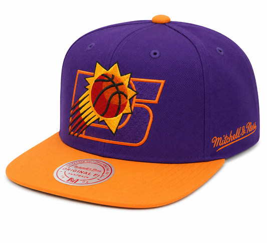 Phoenix Suns NBA Rear Script Deadstock Mitchell & Ness Snapback Hat