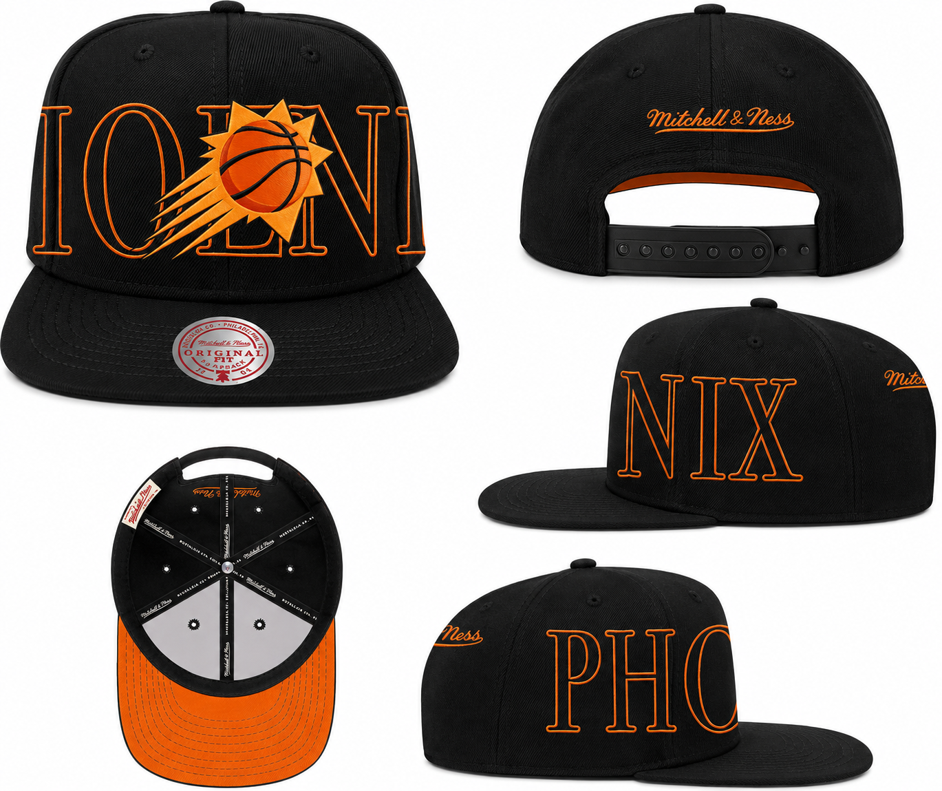 Men's Mitchell & Ness Black Phoenix Suns Winner Circle Snapback Hat
