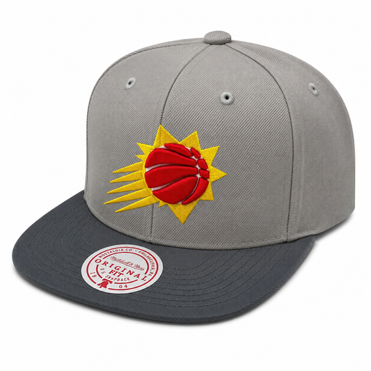 Men's Phoenix Suns NBA Cool Gray 3 Mitchell & Ness Snapback Hat