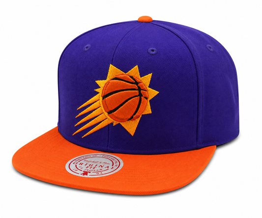 Men's Mitchell & Ness Phoenix Suns Basic Core Purple/Orange Adjustable Snapback Hat
