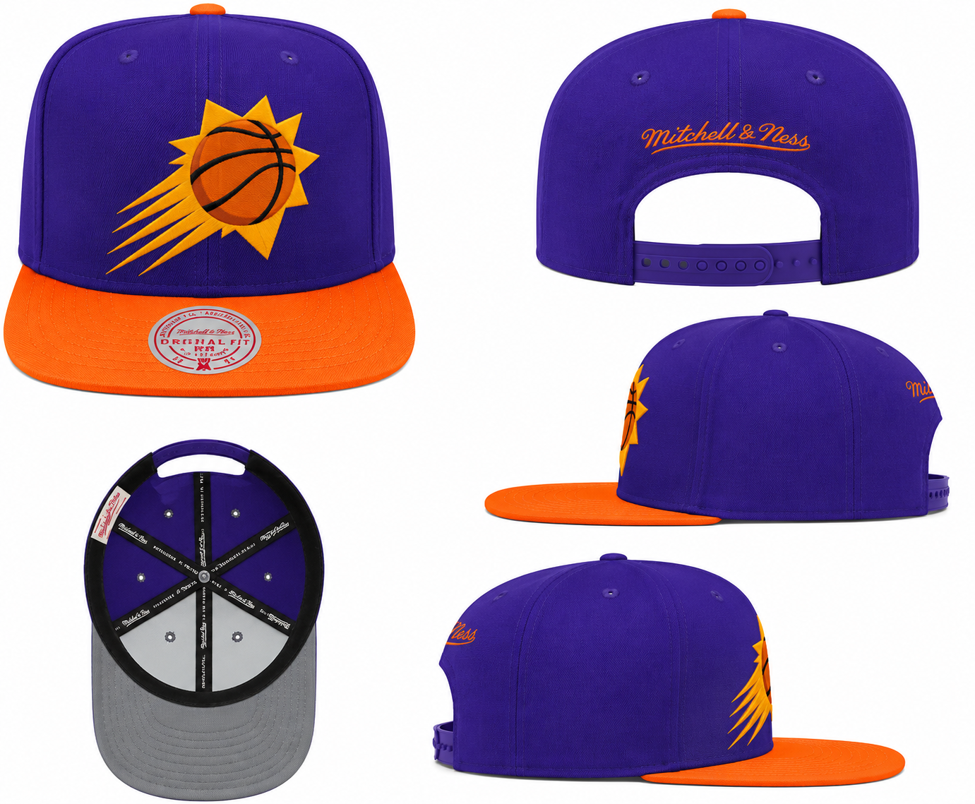 Men's Phoenix Suns Mitchell & Ness Purple/Orange 2-Tone Snapback Adjustable Hat