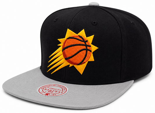 Men's Mitchell & Ness Phoenix Suns Hardwood Classics Core Gray/ Black Adjustable Snapback Hat