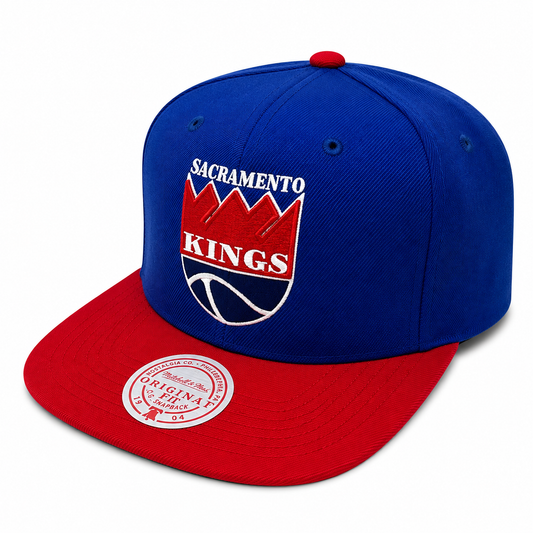 Men's Mitchell & Ness Sacramento Kings Hardwood Classics Royal/Red Two-Tone 2.0 Snapback Hat