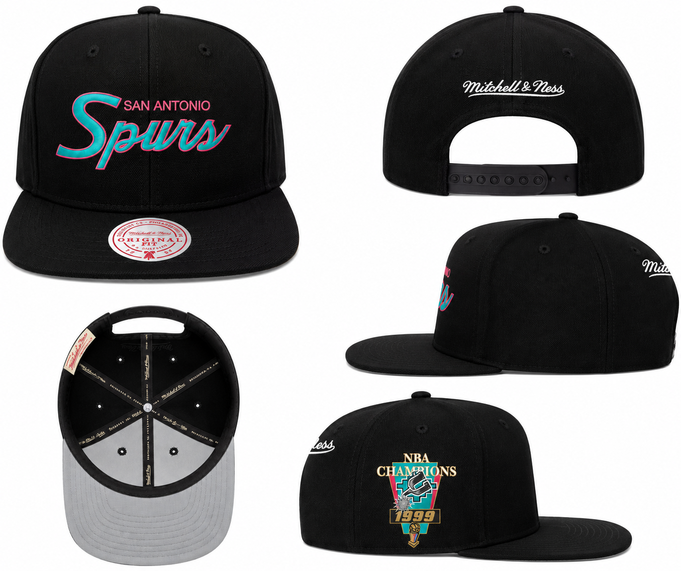 Men's San Antonio Spurs Mitchell & Ness Champ Year Trophy Snapback Hat