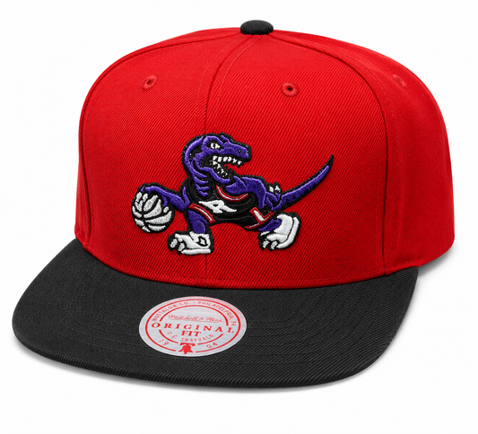 Men's Toronto Raptors & Ness Red/Black Hardwood Classics Reload 2.0 Snapback Adjustable Hat