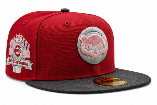 Men's Chicago Cubs New Era 2 Tone Rock Pack Pearl Jam Ten Inspired Pearl Jam 1990 ASG Pinot/Red/Pewter 59FIFTY Fitted Hat
