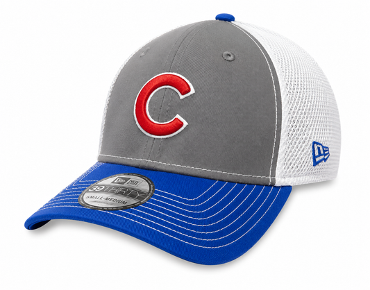 Chicago Cubs Gray Front Neo 39THIRTY Flex Fit Cap By New Era