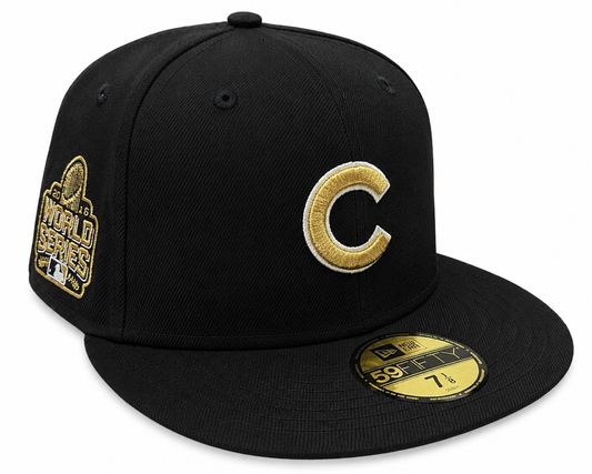 Chicago Cubs New Era Day Black/Gold 59FIFTY Fitted Hat