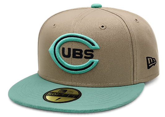 Chicago Cubs New Era 2 Tone Camel/Mint Rustic Winter 59FIFTY Fitted Hat