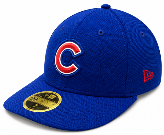 Chicago Cubs Beveled Team Low Profile Blue 59FIFTY Fitted Cap By New Era