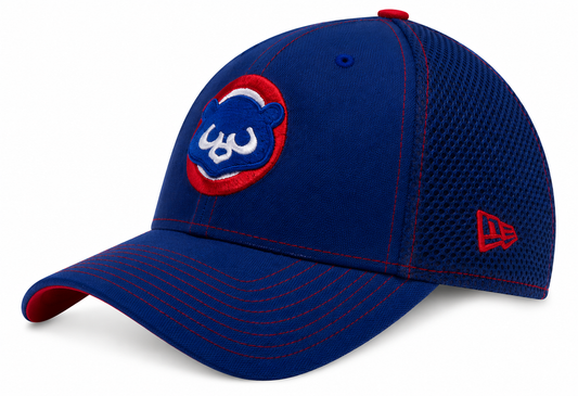 Chicago Cubs Shadow Burst 1984 Logo Neo 39THIRTY Flex Fit Hat By New Era