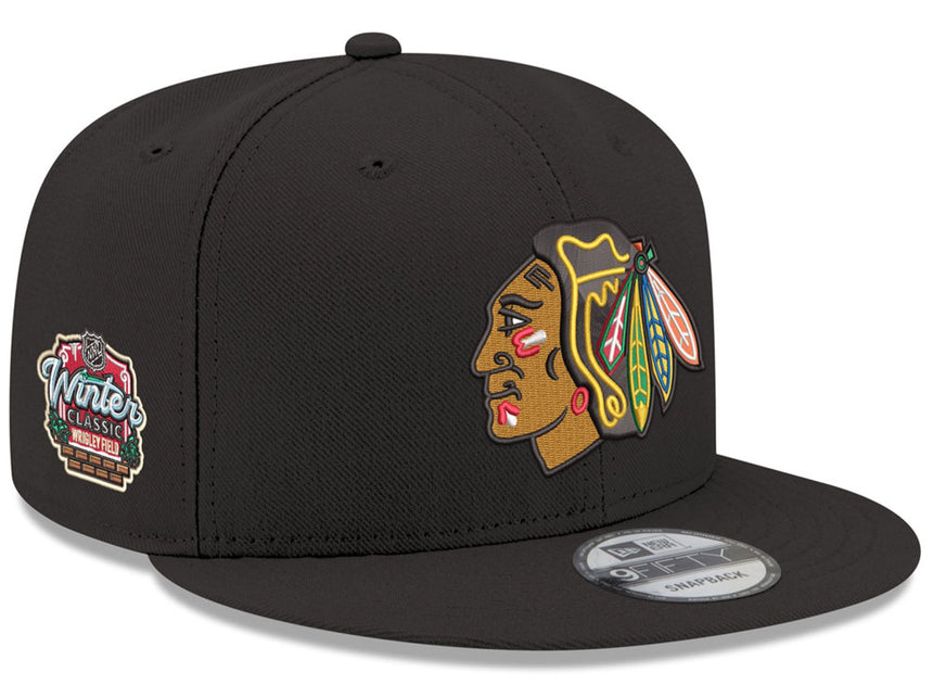 Chicago Blackhawks New Era Black 2025 Winter Classic 9FIFTY Adjustable Snapback Hat - Pro Jersey Sports