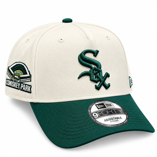 Chicago White Sox New Era 2 Tone Cream/Hunter Green Comiskey 9FORTY A-Frame Adjustable Hat