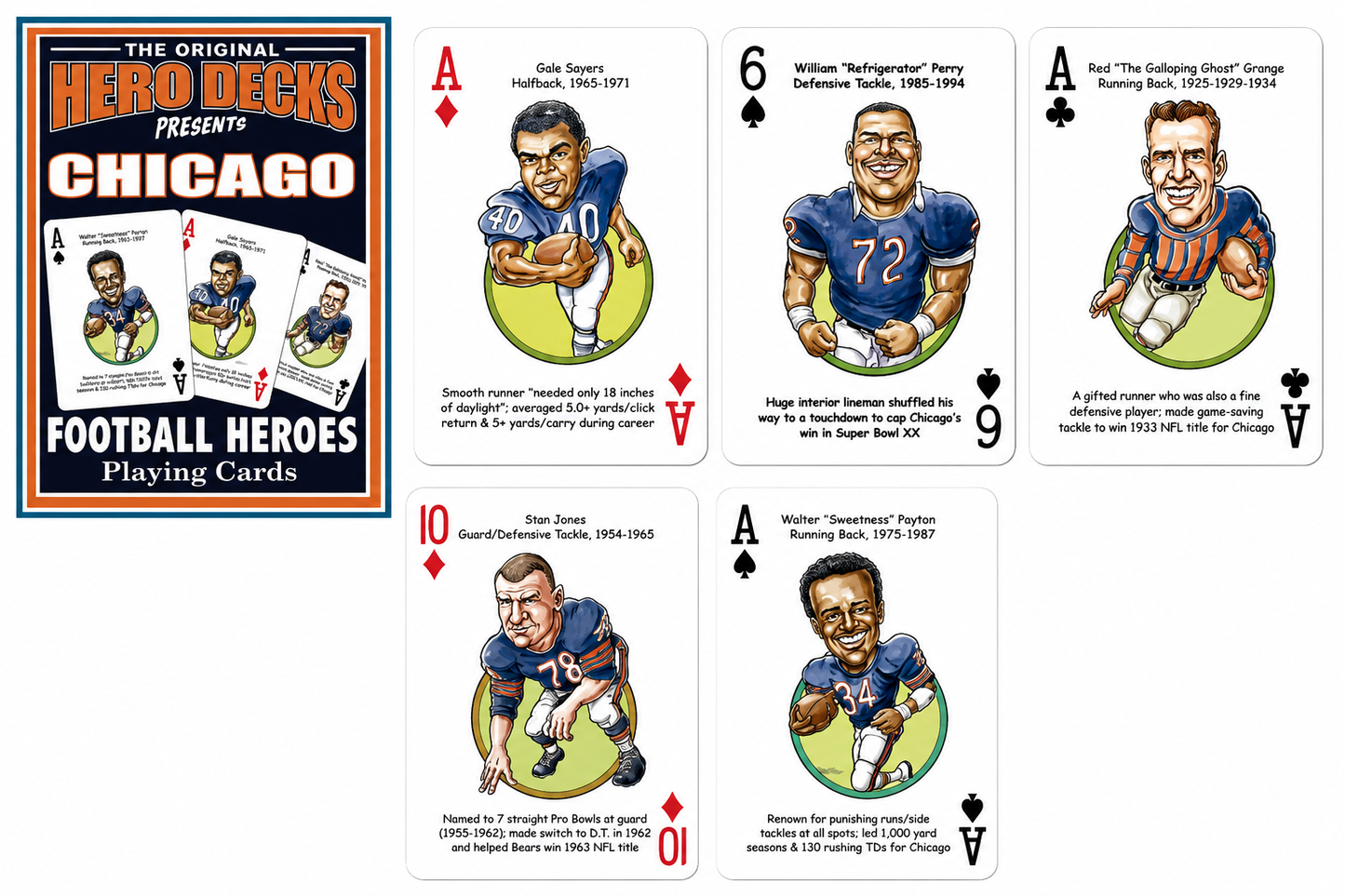 Chicago Bears NFL Hero Decks Playing Cards Poker Sized 52 Card Deck