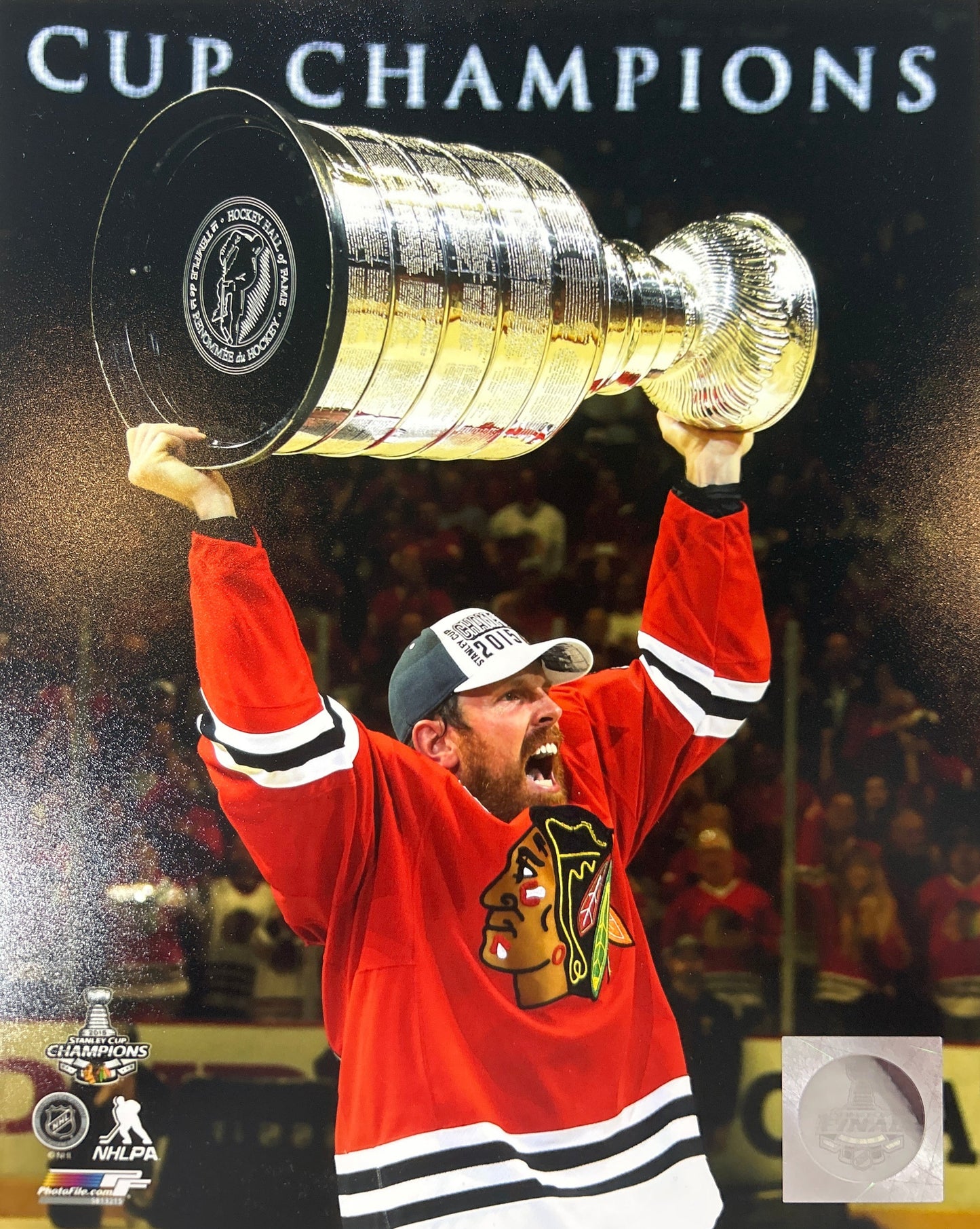 Brad Richards Holding Stanley Cup Chicago Blackhawks Action Photo (8X10) - Pro Jersey Sports