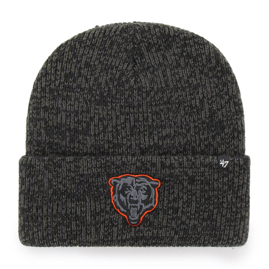 Chicago Bears 47 Brand Ace Charcoal Bearhead Cuffed Knit Hat - Pro Jersey Sports