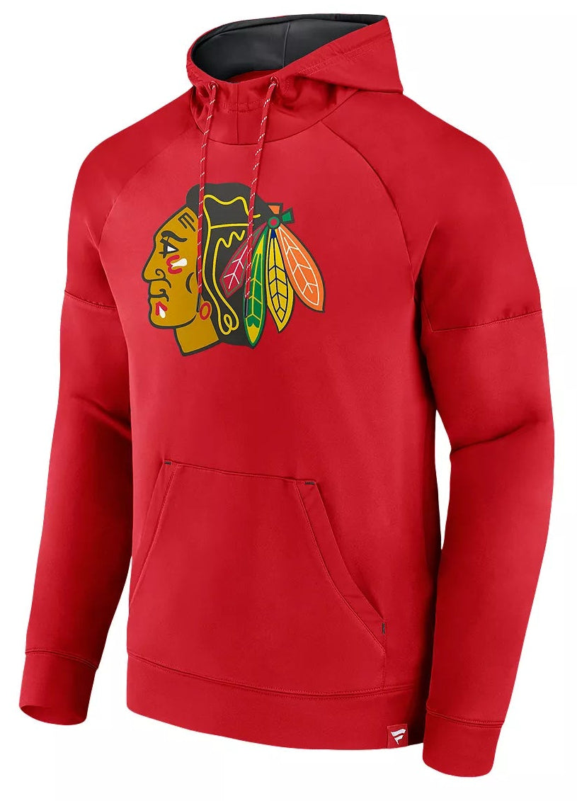 Men's Chicago Blackhawks Fanatics Branded Red Performance Friction Hoodie - Pro Jersey Sports