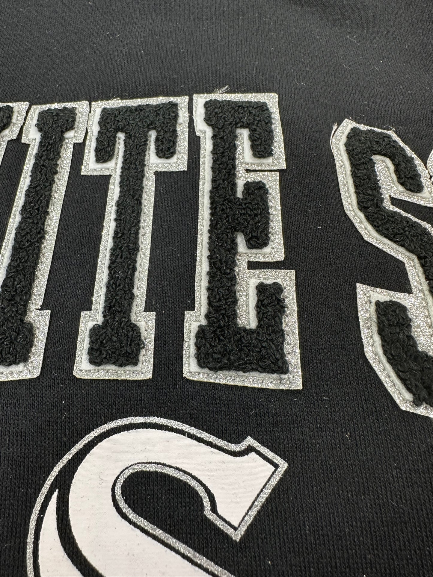 Women's Chicago White Sox Black Team Pride Crewneck Sweatshirt - Pro Jersey Sports