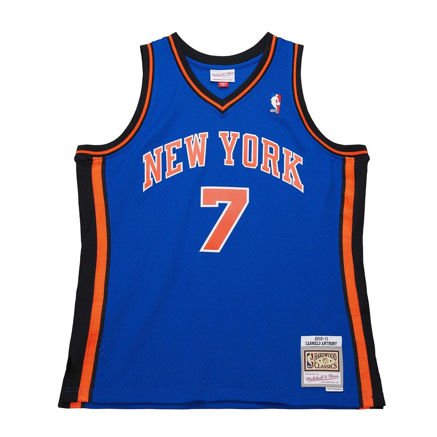 Men's New York Knicks Carmelo Anthony Mitchell & Ness Blue 2010-11 Hardwood Classics Swingman Jersey - Pro Jersey Sports