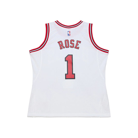 Men's Chicago Bulls Derrick Rose Mitchell & Ness White 2014-15 Hardwood Classics Swingman Jersey