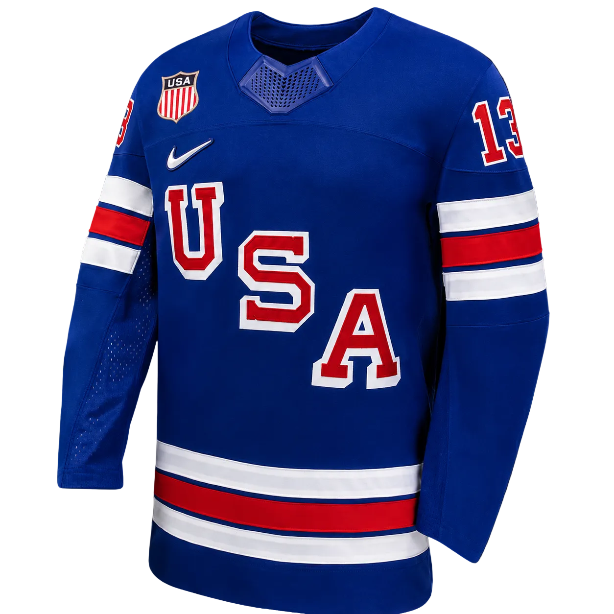 Men's Team USA Hockey Nike Johnny Gaudreau #13 Blue Replica Jersey