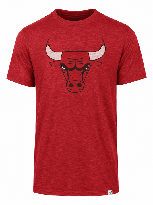 Mens Chicago Bulls Rescue Red Scrum Tee By 47 Brand