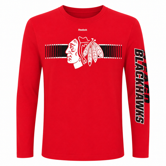 Youth Chicago Blackhawks Reebok NHL Blinder Long Sleeve Tee