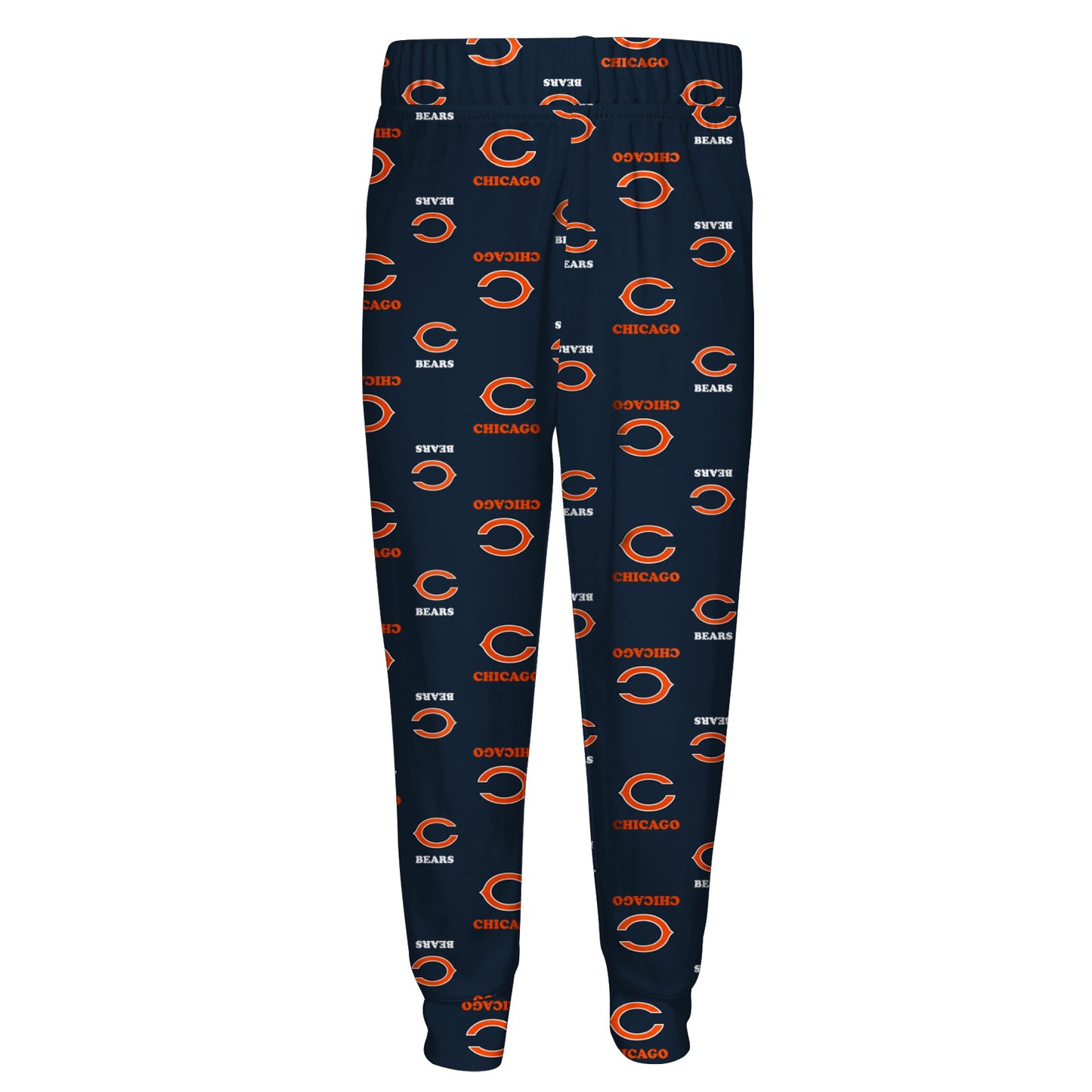 Kids Chicago Bears Child Navy Allover Print Top and Pant Pajama Set - Pro Jersey Sports