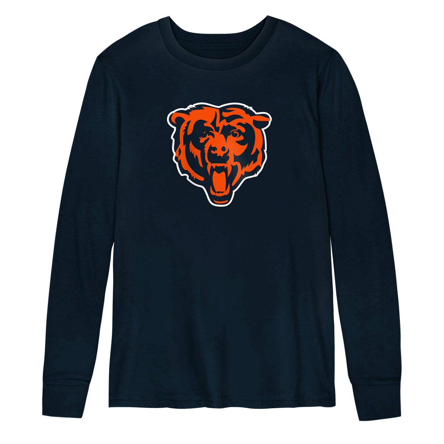 Kids Chicago Bears Navy Primary Logo Child Long Sleeve T-Shirt - Pro Jersey Sports