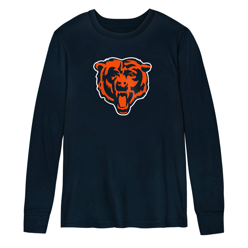 Toddler Chicago Bears Navy Primary Logo Long Sleeve T-Shirt - Pro Jersey Sports
