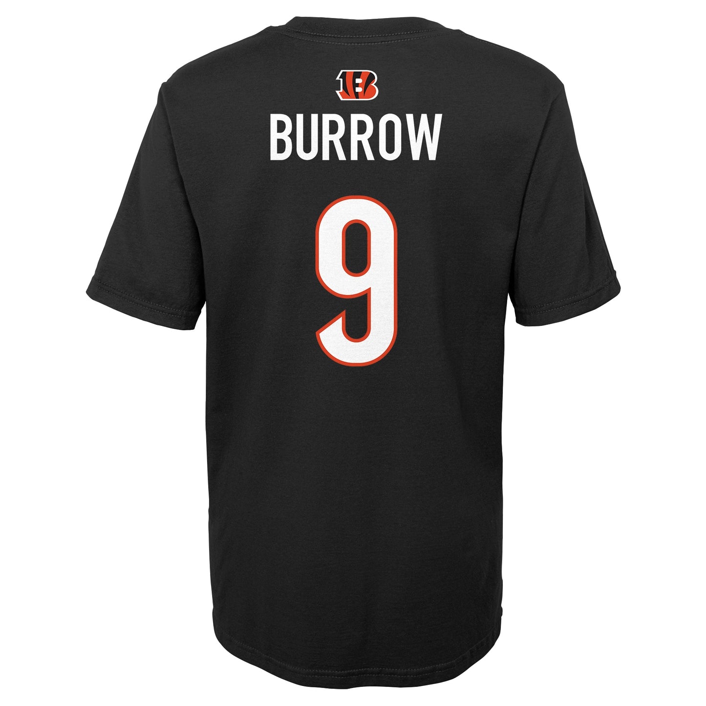 Child Joe Burrow Cincinnati Bengals Black Mainliner Player Name & Number T-Shirt - Pro Jersey Sports