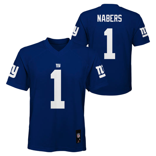 Youth New York Giants Malik Nabers Royal Blue Mid-Tier Player Jersey - Pro Jersey Sports