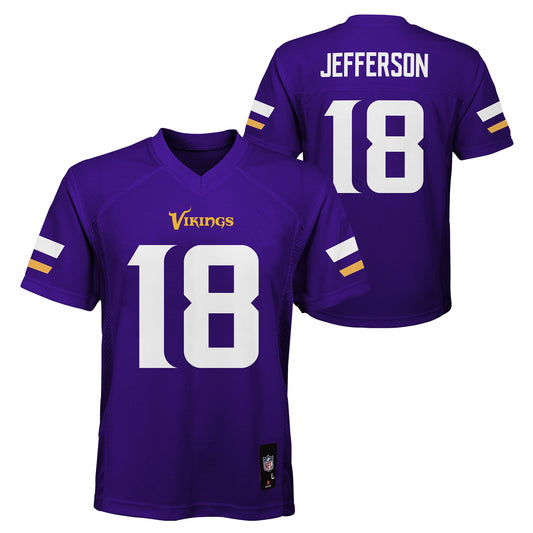 Youth Justin Jefferson Minnesota Vikings Purple Replica Mid Tier Player Jersey - Pro Jersey Sports