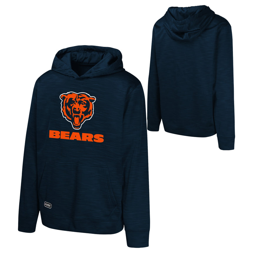 Youth Chicago Bears Navy NFL Combine Streak Fleece Pullover Hoodie - Pro Jersey Sports