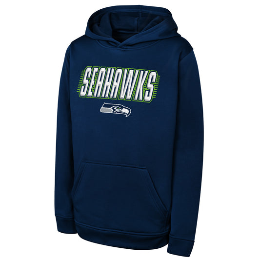 Seattle Seahawks Youth Sack Party PO Performance Navy Hoodie