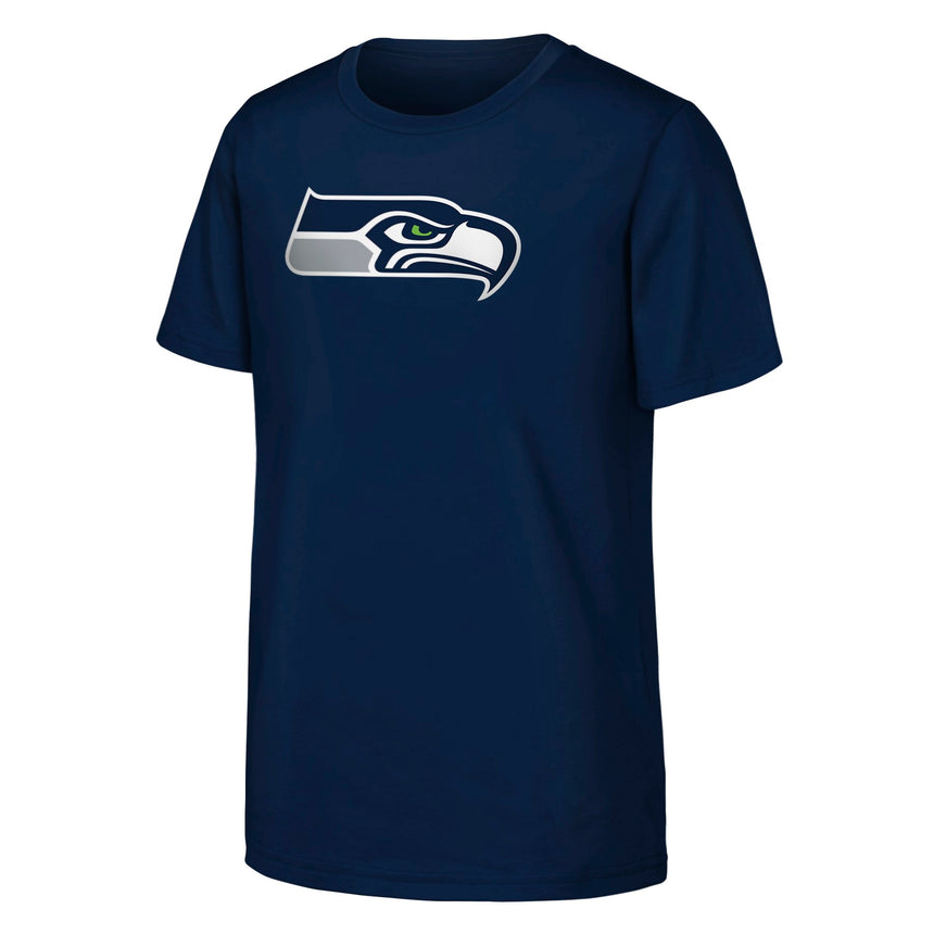 Youth Seattle Seahawks Navy Primary Logo Tee - Pro Jersey Sports