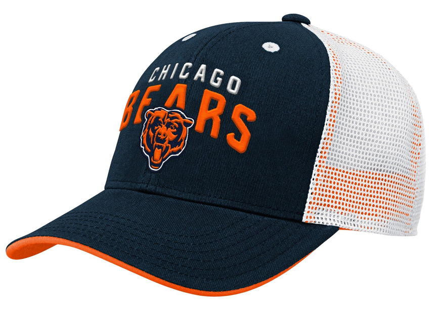 Youth Chicago Bears Navy Core Lock-Up Pre-Curved Snapback Hat - Pro Jersey Sports