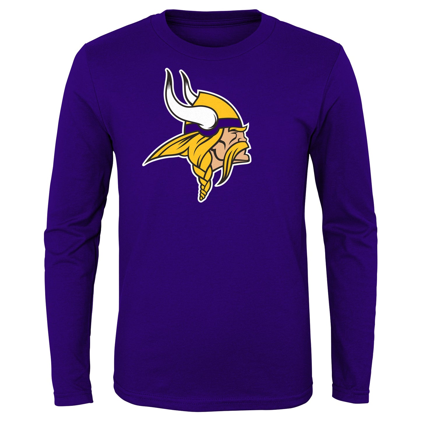 Youth Minnesota Vikings Purple NFL Primary Logo Long Sleeve T-Shirt - Pro Jersey Sports