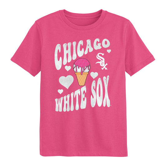 Toddler Chicago White Sox Pink Ice Cream Cone T-Shirt
