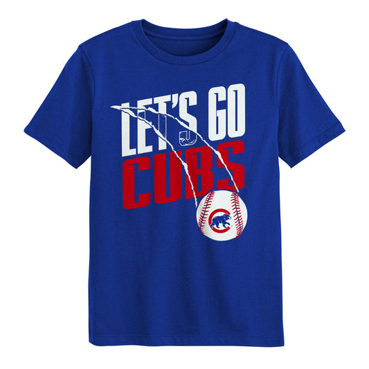 Toddler Chicago Cubs Splitter Royal Blue Short Sleeve Tee
