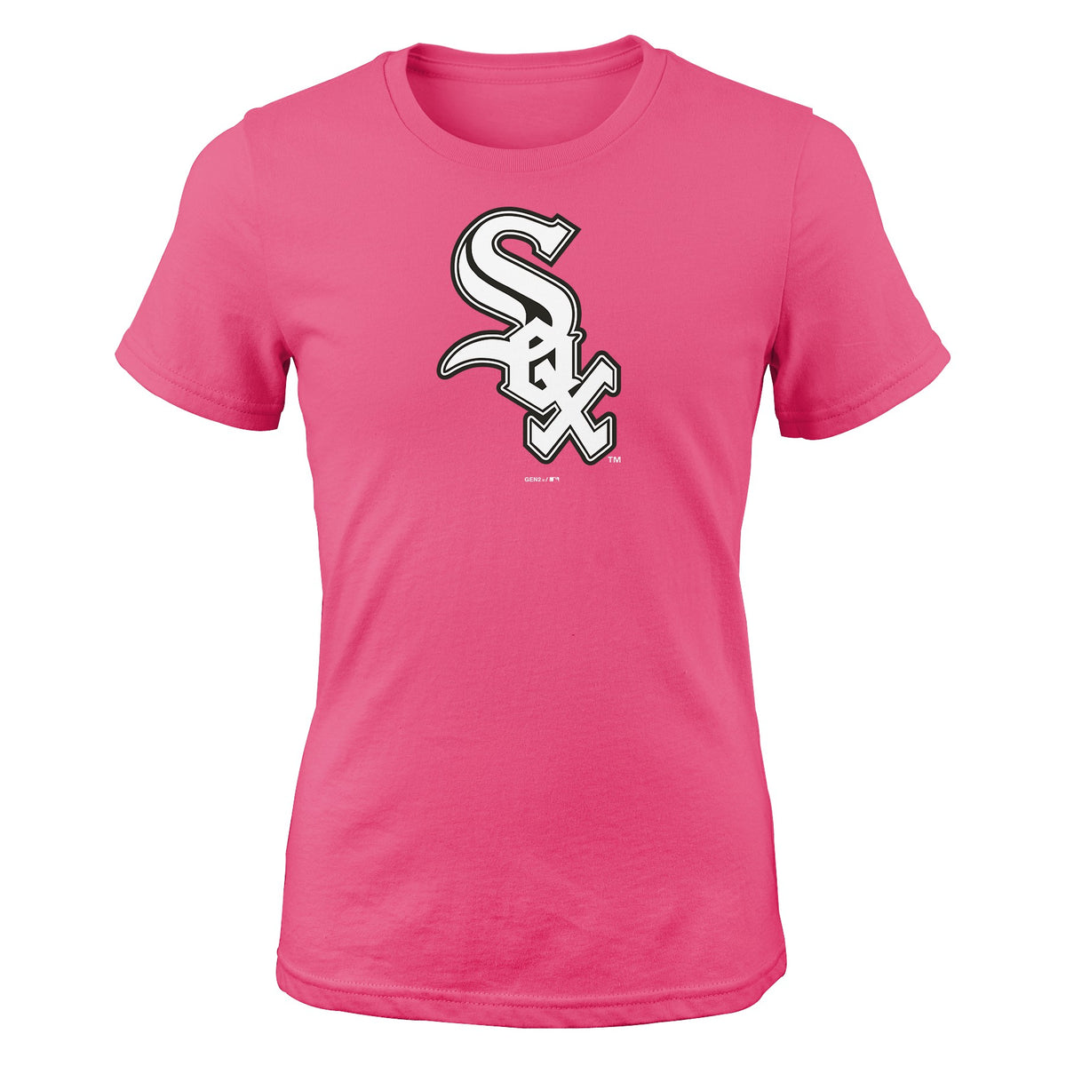 Toddler Girls Chicago White Sox Pink Primary Logo T-Shirt - Pro Jersey Sports