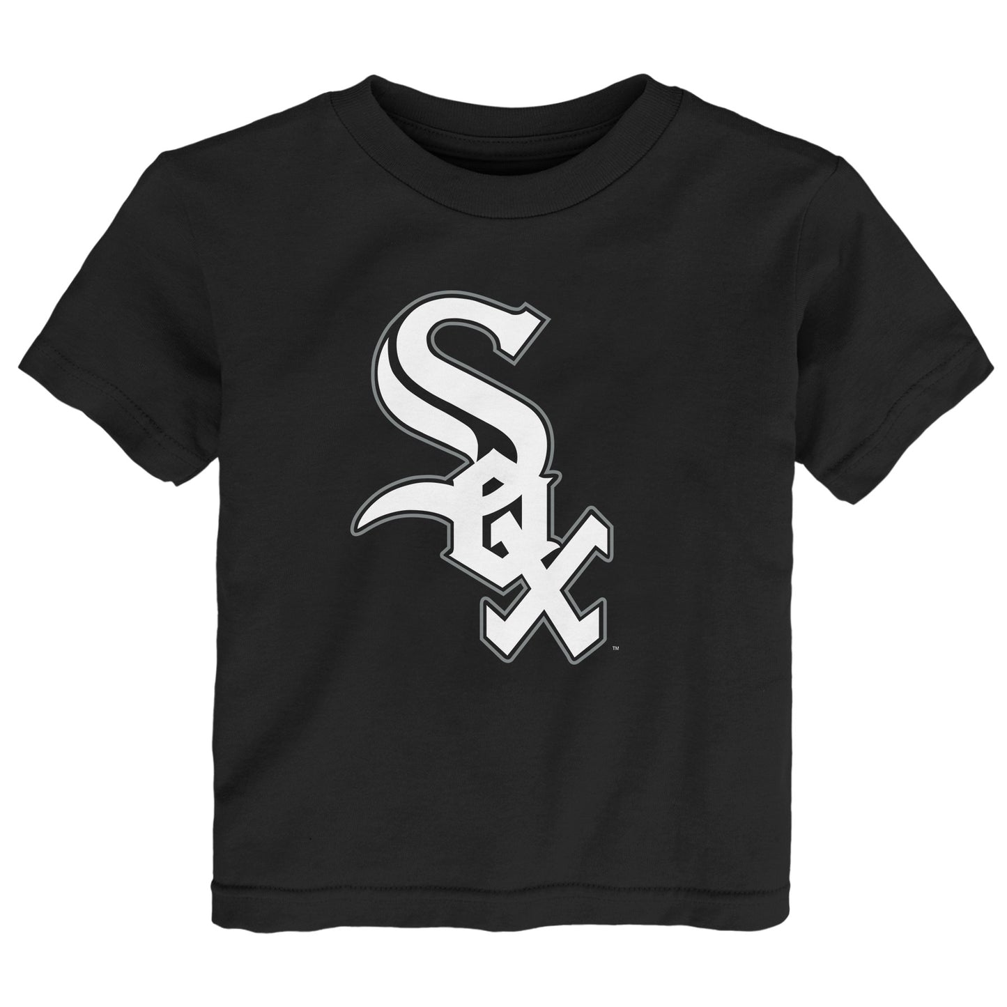 Toddler Chicago White Sox Black Primary Logo Tee - Pro Jersey Sports