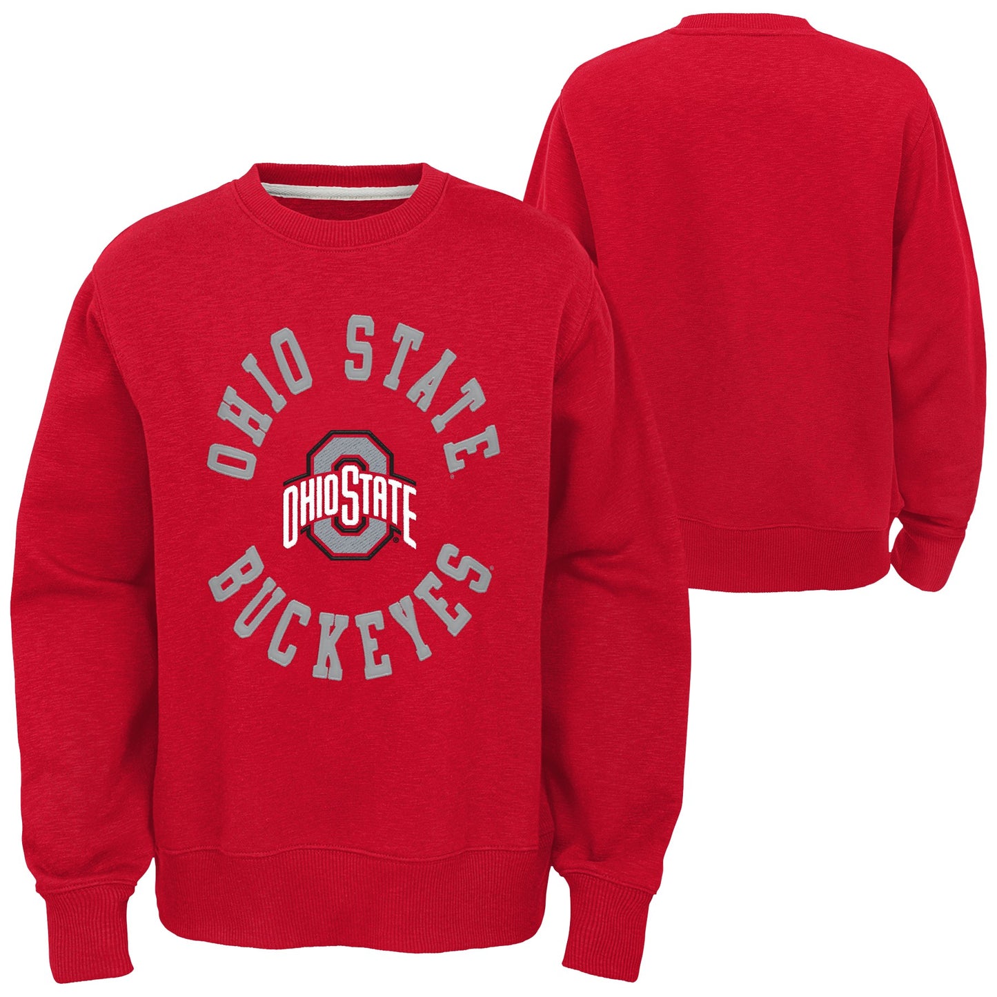 Youth Ohio State Buckeyes Red Gen2 Speckled Crew Neck Sweatshirt - Pro Jersey Sports