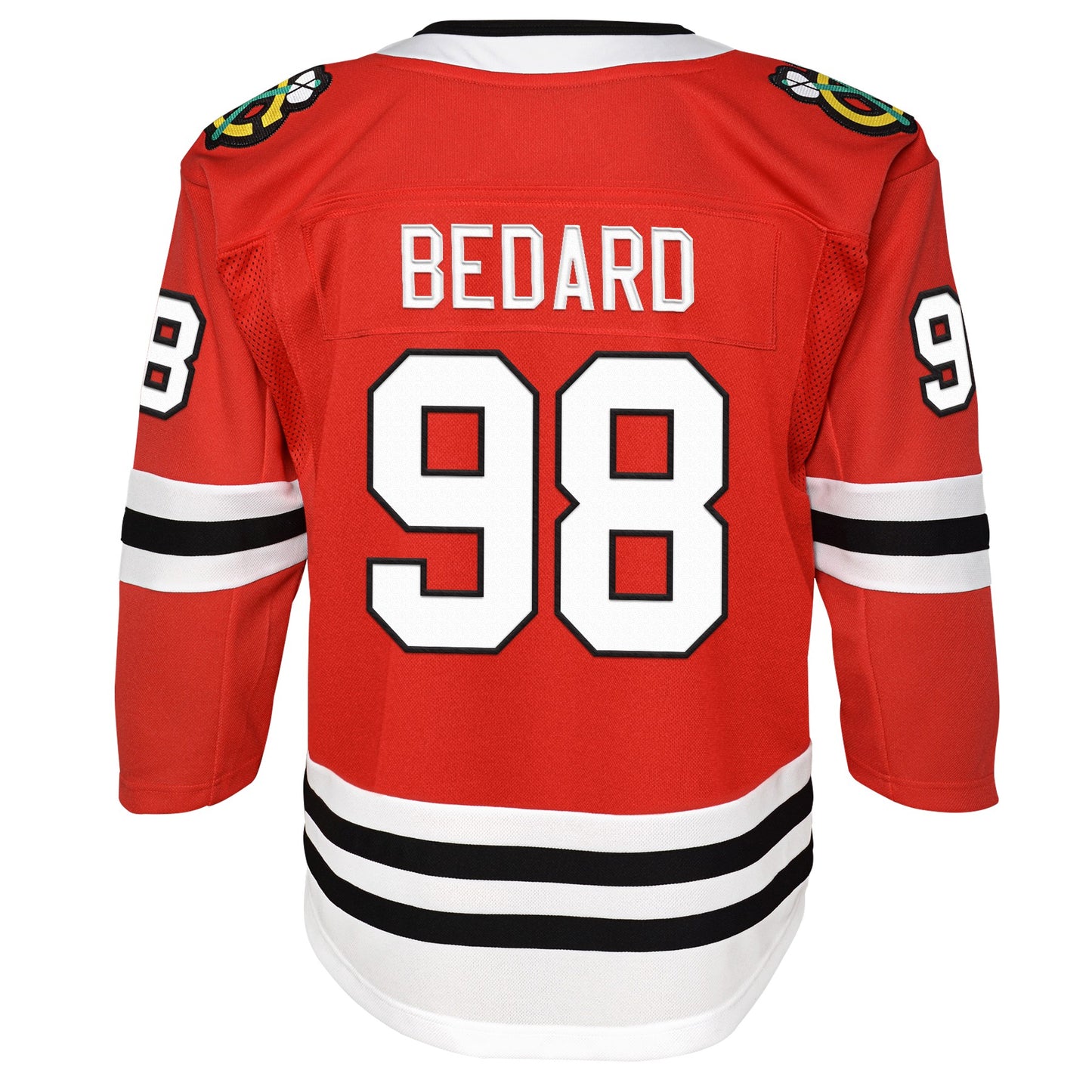 Youth Connor Bedard Chicago Blackhawks Red Home NHL Premier Jersey - Pro Jersey Sports