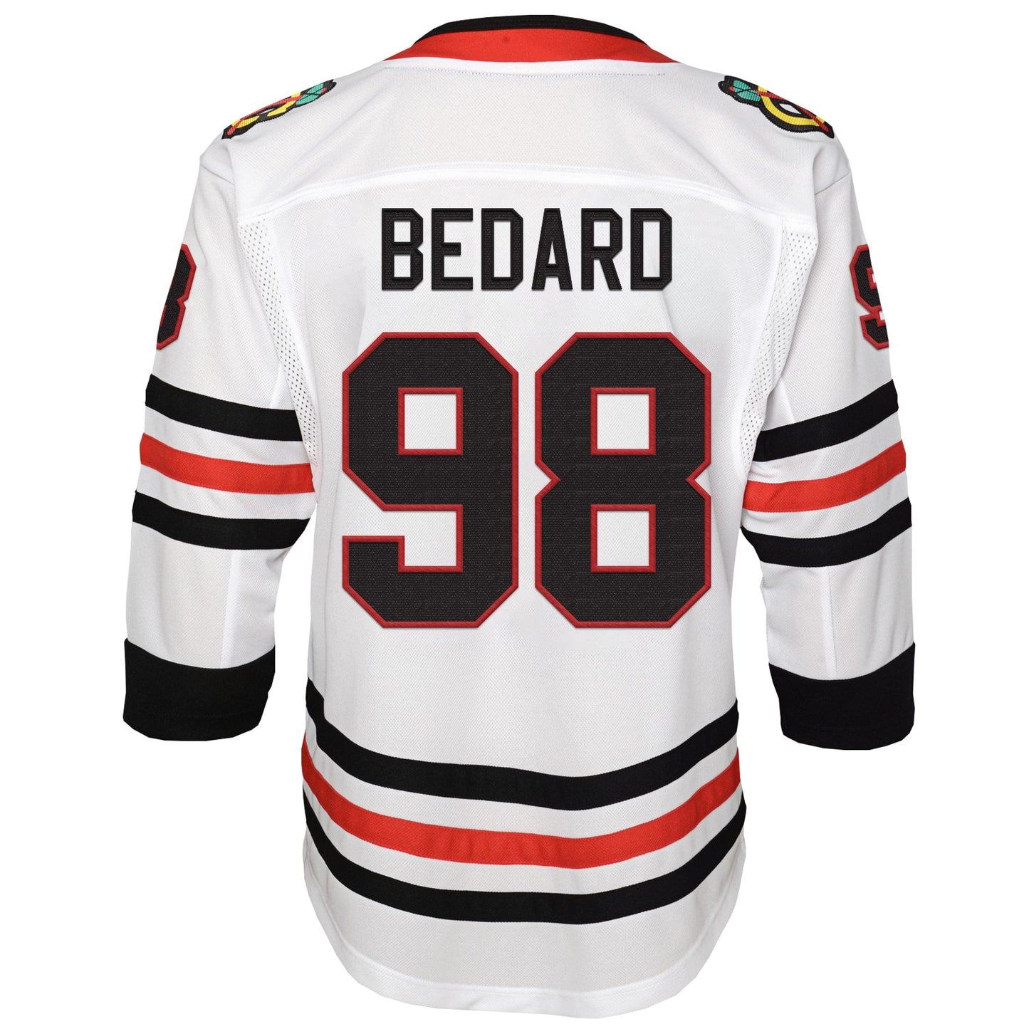 Youth Connor Bedard Chicago Blackhawks White Road NHL Premier Jersey