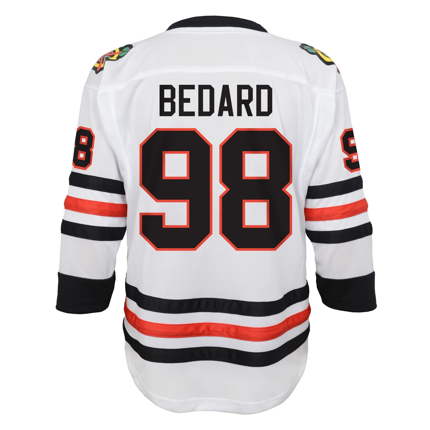 Youth Connor Bedard Chicago Blackhawks White Away Replica Jersey - Pro Jersey Sports