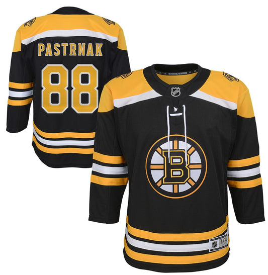 Youth Boston Bruins David Pastrnak Black Home Premier Jersey - Pro Jersey Sports